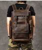 Large Brown Leather Backpack Men | Crazy Horse Laptop 15.6"