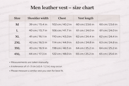 Retro cowhide genuine leather vest for men