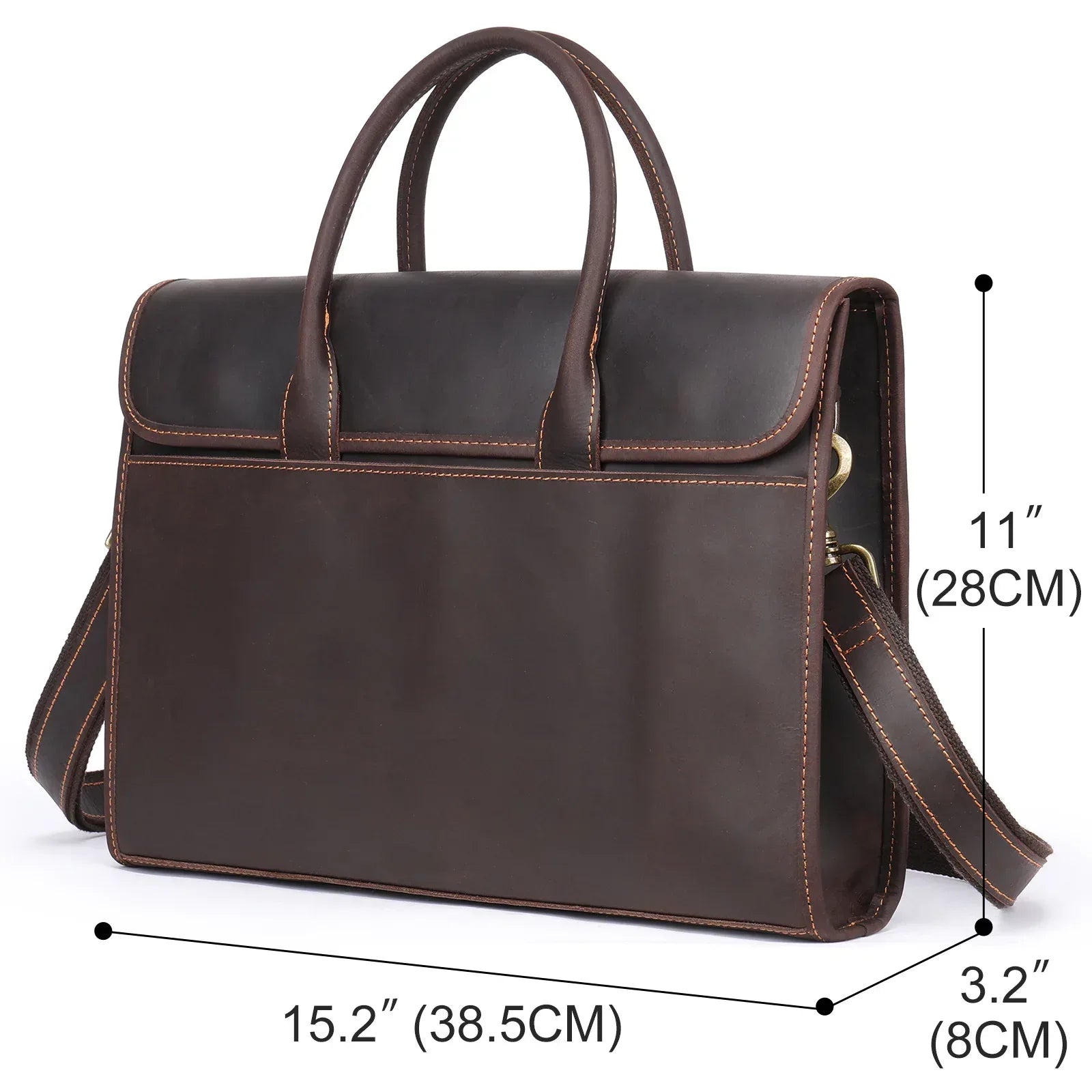 Men’s Leather Business Briefcase Laptop Bag
