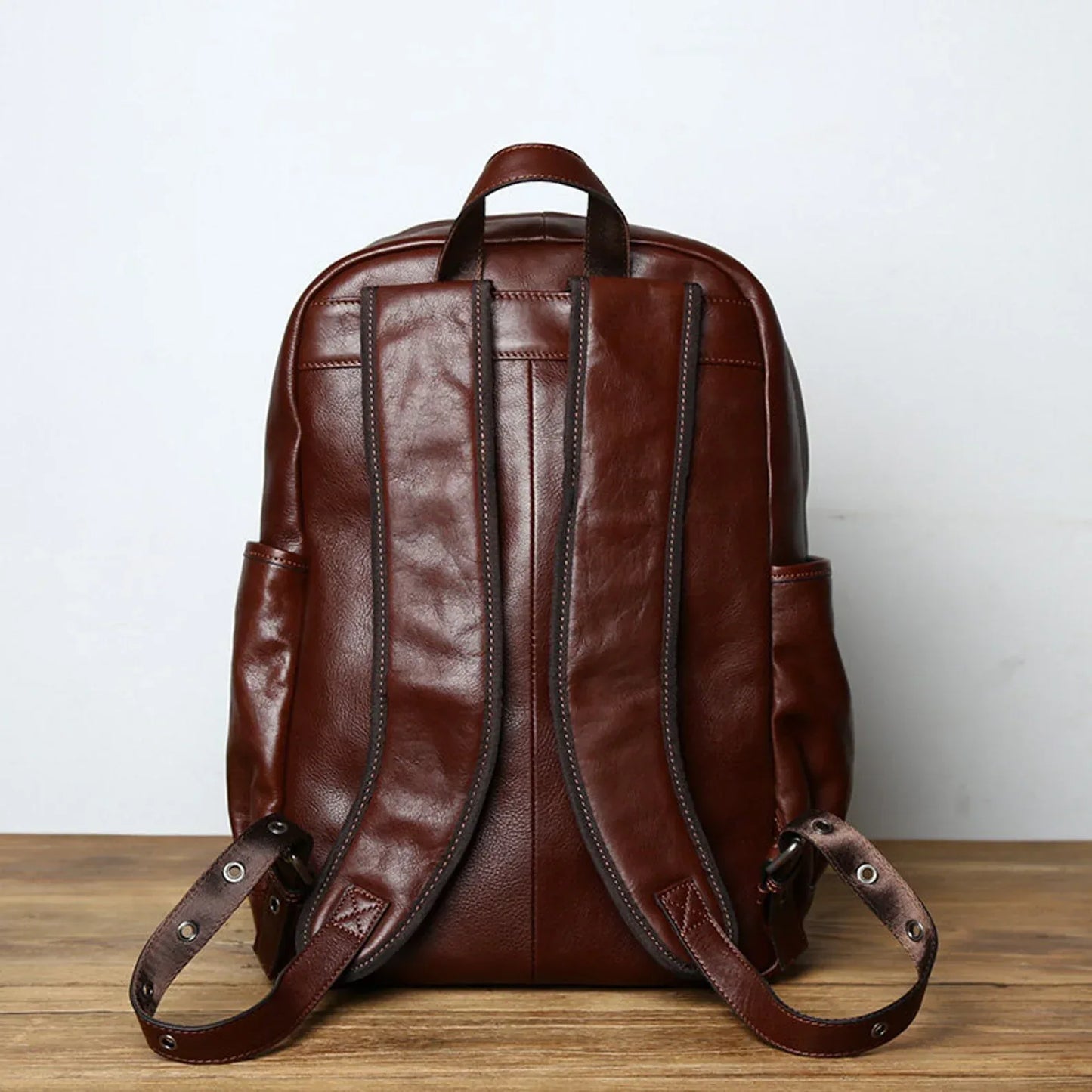 leather backpack for men mens leather laptop backpack
