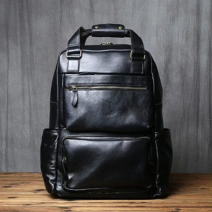 Leather backpack for men genuine leather 3