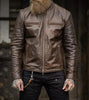 brown sheepskin leather jacket mens real aviator