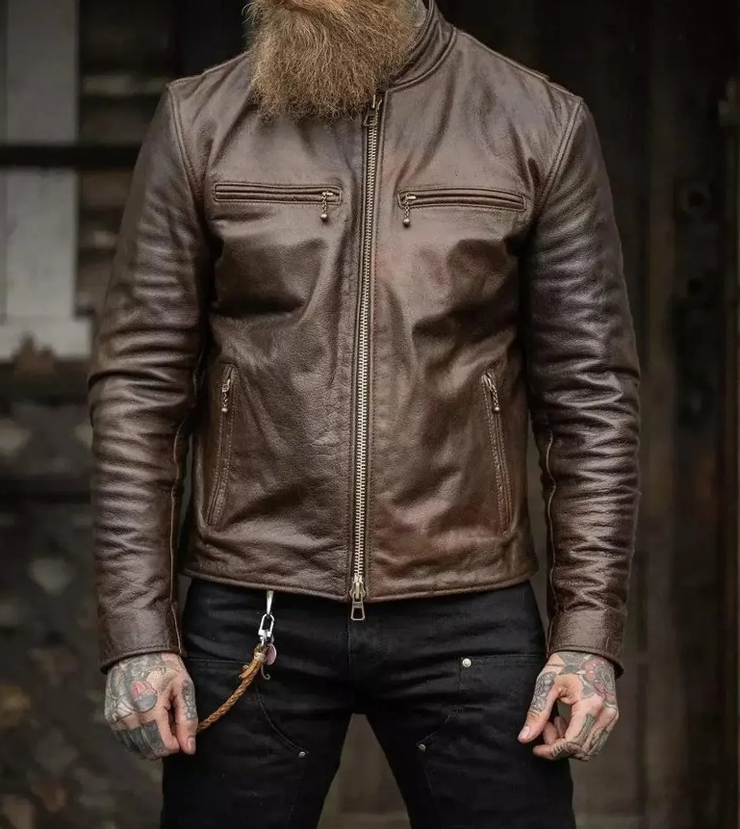 brown sheepskin leather jacket mens real aviator