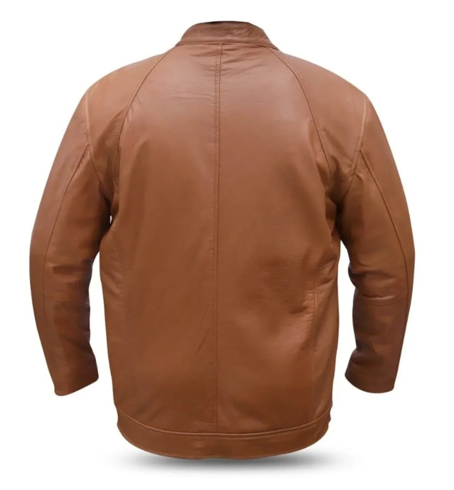 Mens Brown Leather Jacket – Real Lambskin Slim Fit Jacket