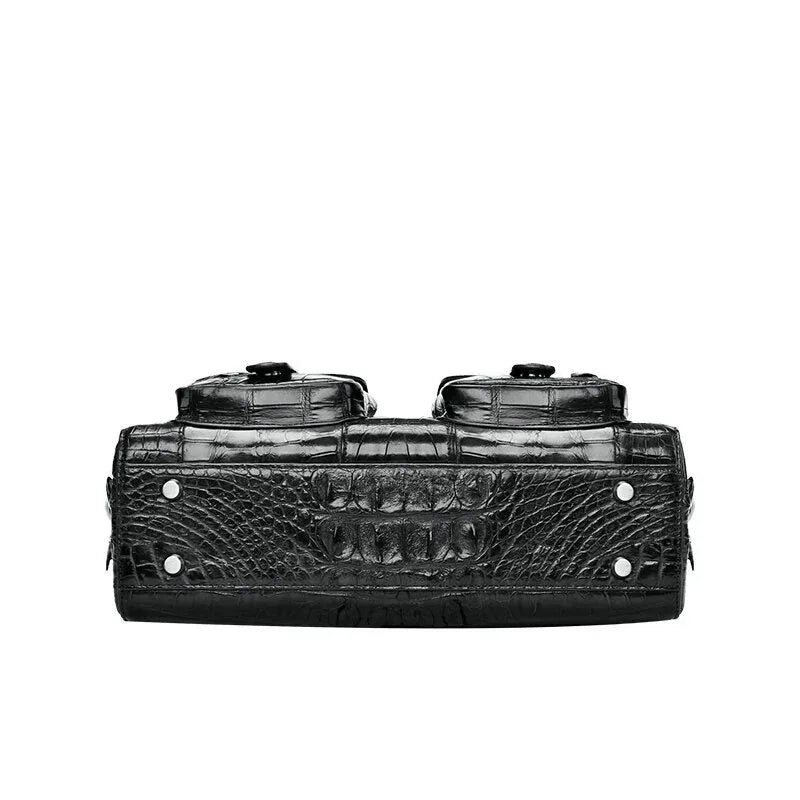 Men’s Crocodile Briefcase for Business Travel and Laptop Storage