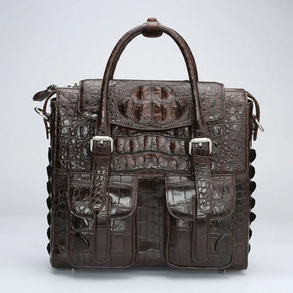 Men’s Crocodile Briefcase for Business Travel and Laptop Storage