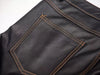 Dark Brown Leather Pants Men Real Leather Trousers