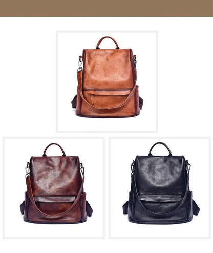 Real Leather Travelling Backpack