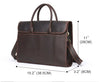 Men’s Leather Briefcase Slim 13.3 Inch Laptop Business Bag