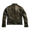 Button front leather jacket men shirt style fit