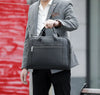 Men's Leather Laptop Bag with Shoulder Strap for Office