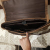 Leather Messenger Bag for Men 15 Inch Laptop