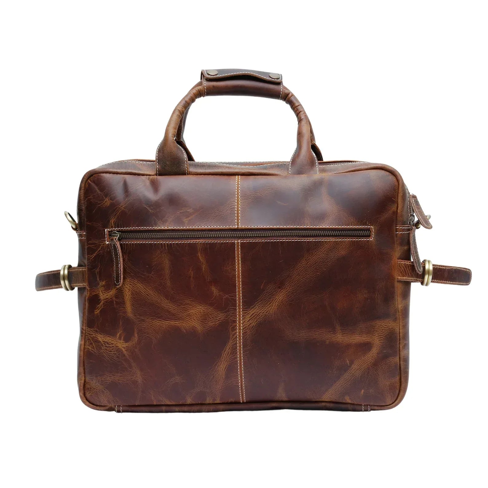 Mens Leather Messenger Bag Laptop Briefcase Travel Work Bag