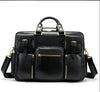 Leather Laptop Messenger Bag for Men with Business Travel Storage