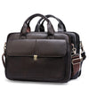Leather Office Bag for Men 14 Inch Laptop Briefcase