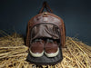 mens leather weekender bag with shoe compartment travel duffle