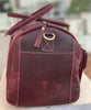 Red leather weekender bag mens genuine leather travel duffle