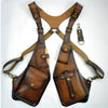 Medieval steampunk shoulder holster wallet harness pu leather 3