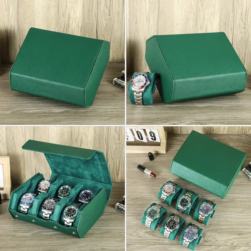 Luxury leather watch box for men 6 slot watch case 2
