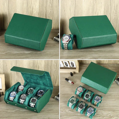 Luxury leather watch box for men 6 slot watch case 2