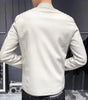 Mens White Leather Jacket Slim Fit Zip Style