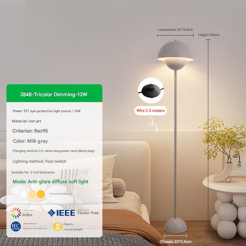 Contemporary scandinavian mushroom floor lamp 2 110V-120V For US CA