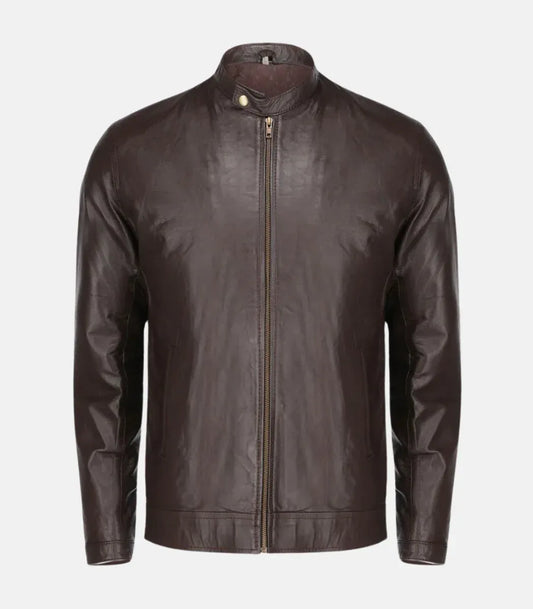 minimal leather jacket for daily use