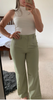Mint Green Women Straight Leg Pant