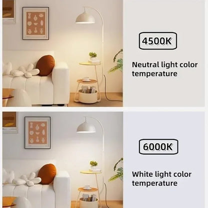 boho floor lamps with shelf and nightstand for living room