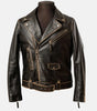 Mens Brown Biker Leather Jacket – Cafe Racer Style Jacket