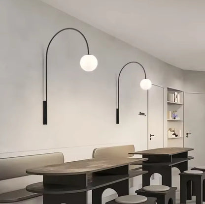 Black Cone Wall Sconce Long Arm Scandinavian Wall Light Fixture
