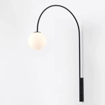 Black Cone Wall Sconce Long Arm Scandinavian Wall Light Fixture