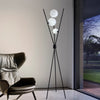 Nordic tripod moon globe floor lamp warm ambient lighting