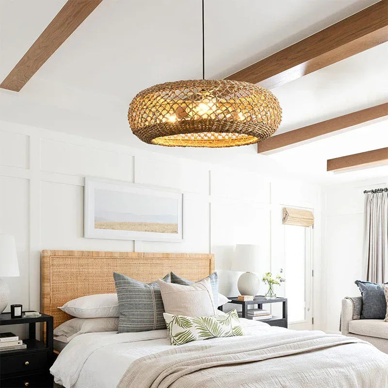 Handwoven Rattan Chandelier Pendant Lamp