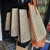 Natural Cane And Real Leather Tote Bag