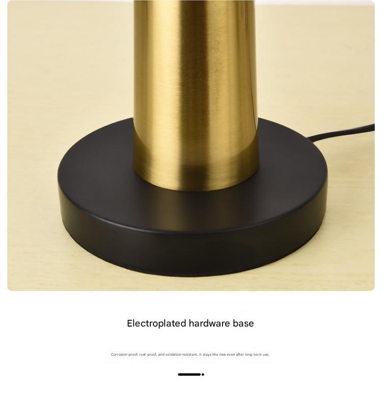 Nordic pleated fabric bedside table lamp