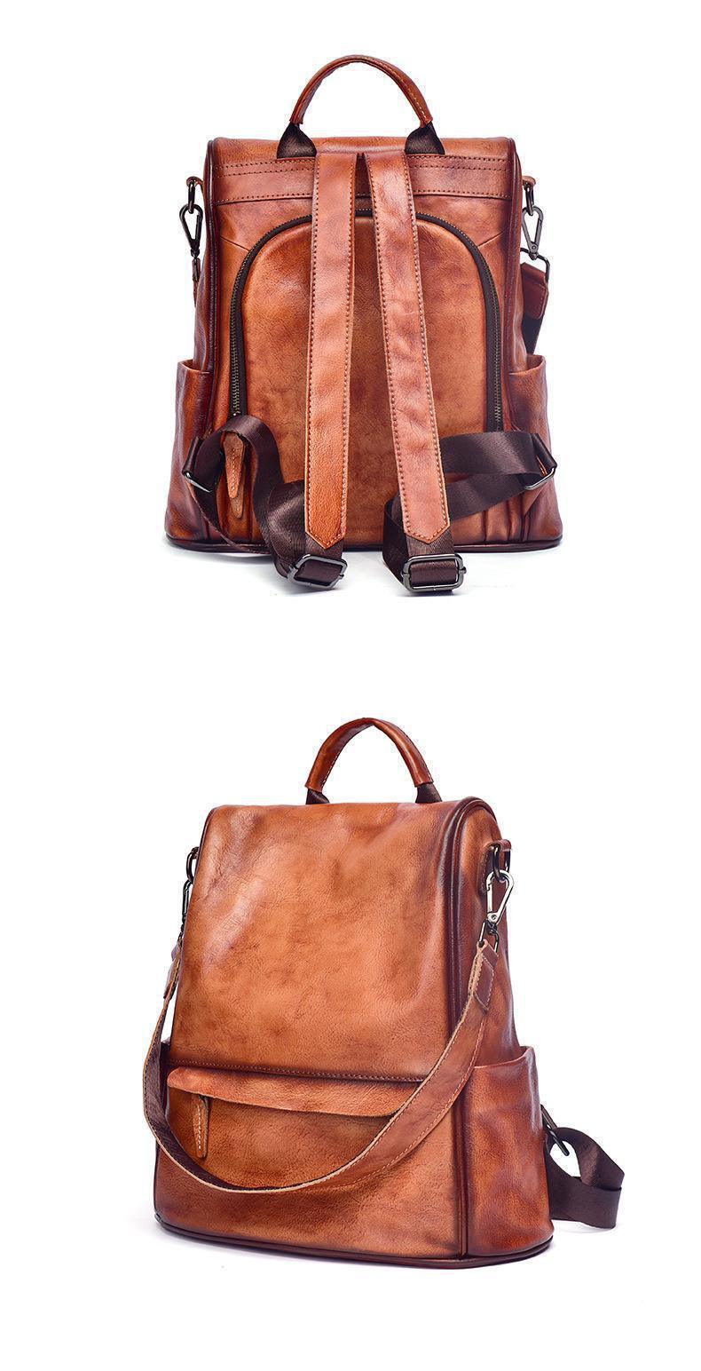 Real Leather Travelling Backpack