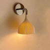 Modern Pleated Bedroom Wall Light Fixture Pale Yellow