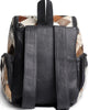 cowhide patchwork backpack leather