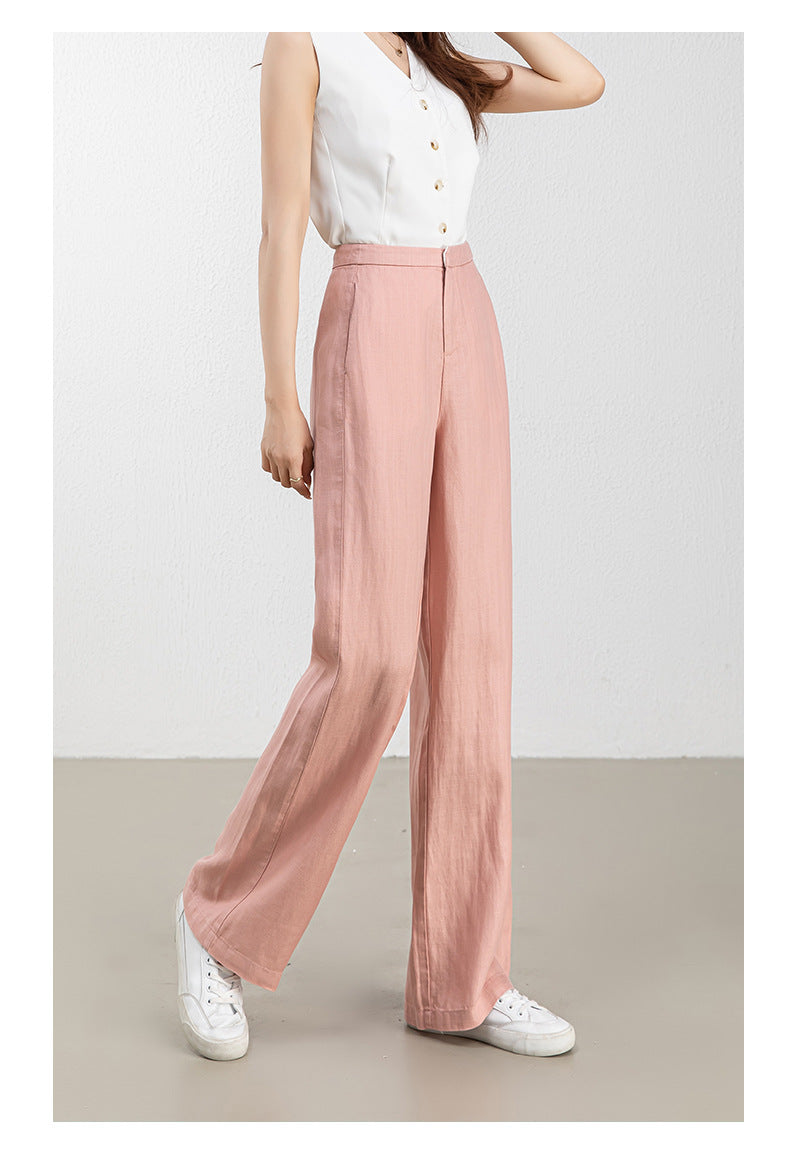 Women linen pants for office and travel