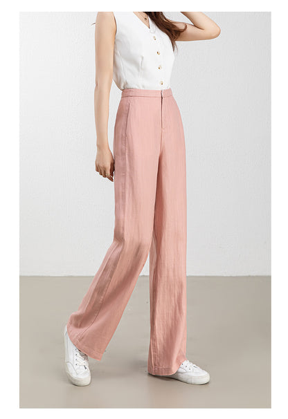 Women linen pants for office and travel