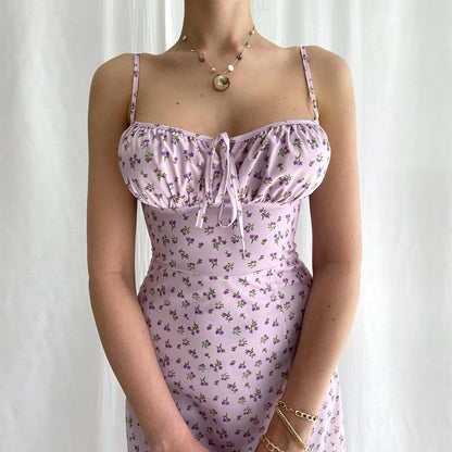 Women Open Shoulder Floral Dress
