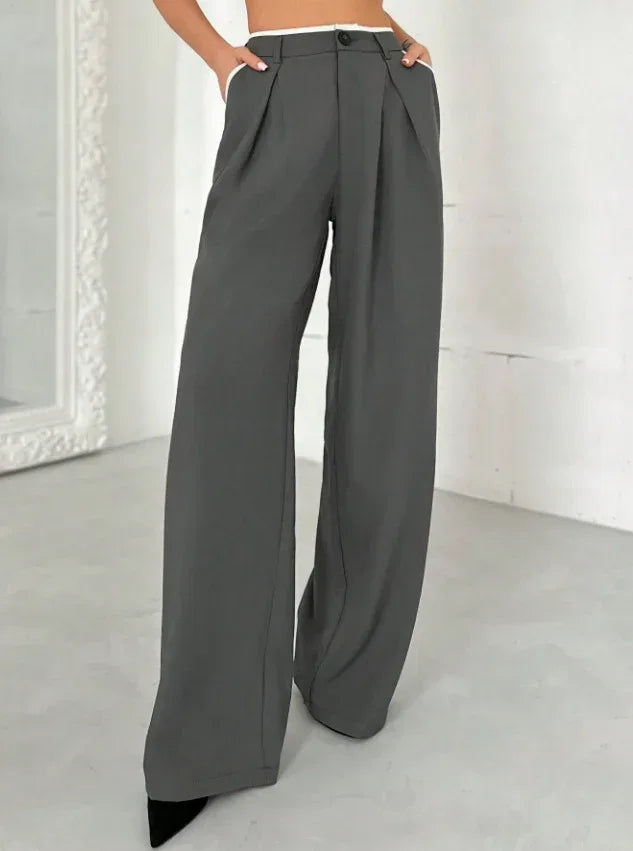 Women Wide Leg Suit Pants