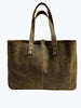Real leather tote bag women large shoulder work bag