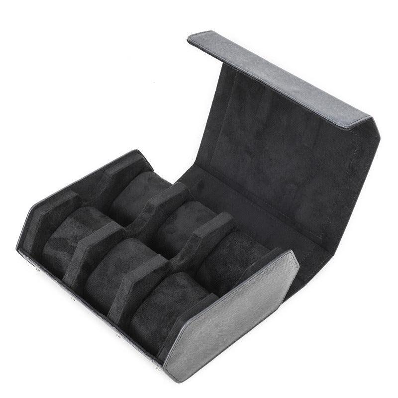 Luxury leather watch box for men 6 slot watch case 3