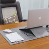 Large leather desk mat with phone stand