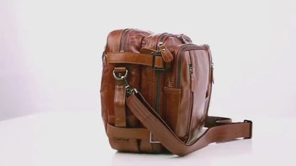 Crazy Horse Leather Laptop Backpack