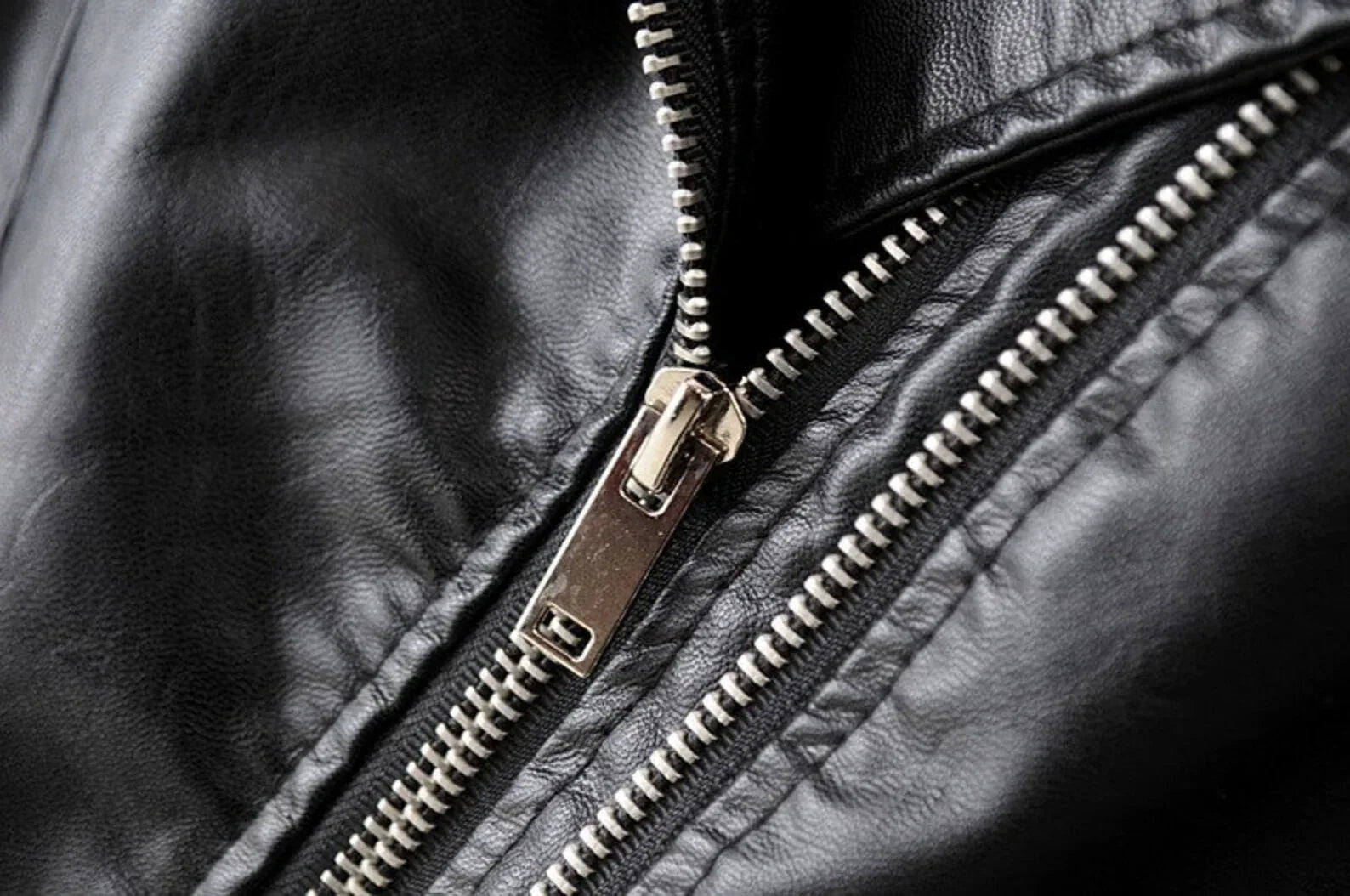 Black Leather Motorcycle Jacket Women Quilted Biker