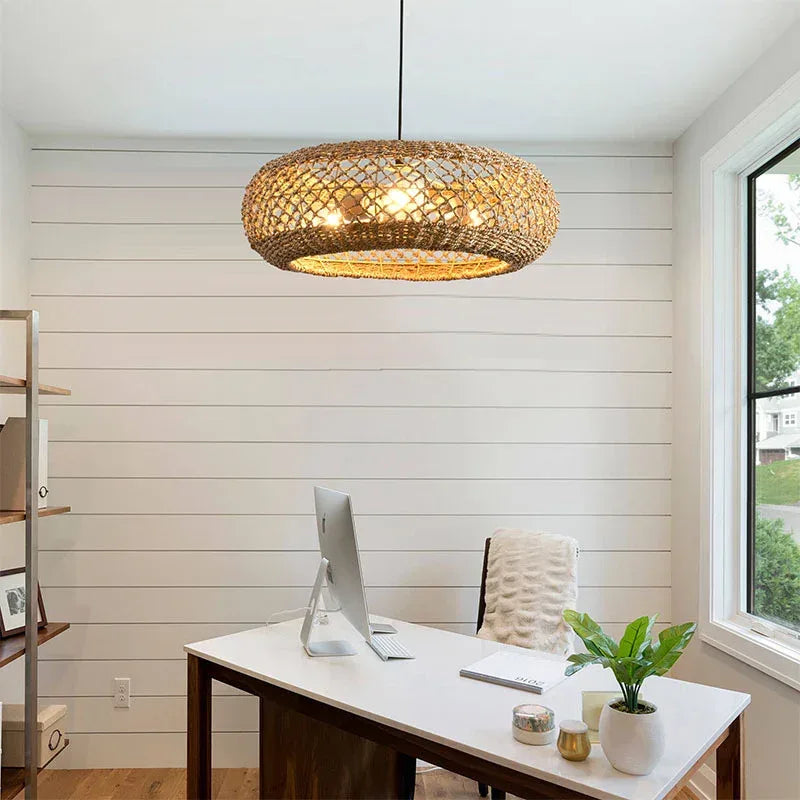 Handwoven Rattan Chandelier Pendant Lamp