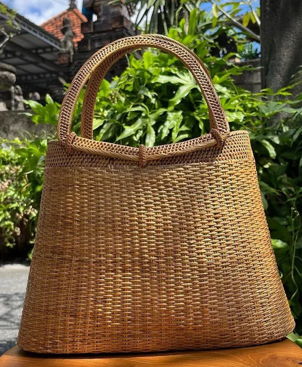Real Natural Rattan Tote bag – Boho Living Room